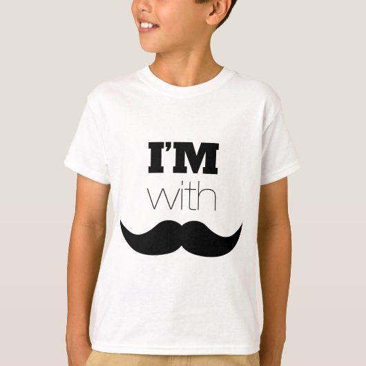 Ik ben bij Mustache T-shirt (Voorkant)