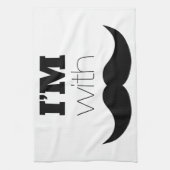 Ik ben bij Mustache Theedoek (Verticaal)