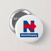 Ik ben bij Nasty Ronde Button 5,7 Cm (Voorkant /achterkant)