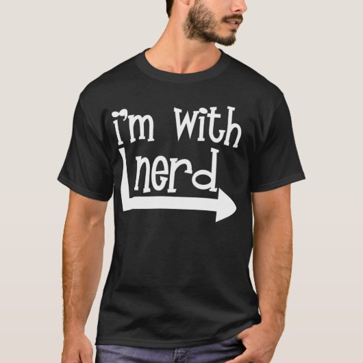 Ik ben bij Nerd T-shirt (Voorkant)