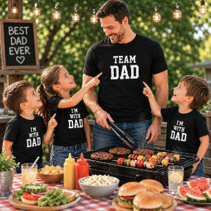 Ik ben bij papa grappig vadersdag cadeau shirt