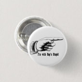 Ik ben bij Pet'n stoute. Ronde Button 3,2 Cm (Voorkant /achterkant)