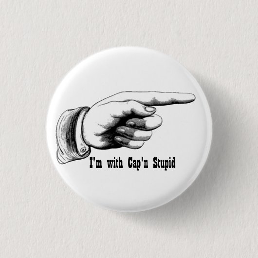 Ik ben bij Pet'n stoute. Ronde Button 3,2 Cm (Voorkant)