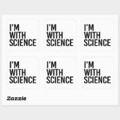 Ik ben bij Science Vierkante Sticker (Vel)