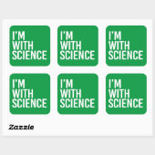 Ik ben bij Science Vierkante Sticker (Vel)