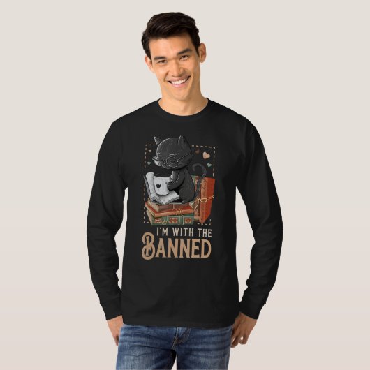 Ik ben bij The Banned Read Banned Books Lover Book T-shirt (Voorkant volledig)