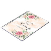 Ik ben bij U Altijd Waterverf Rozen Notitieboek (Linkerzijde)
