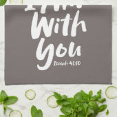 IK BEN BIJ U Christelijk geloof God Jezus Theedoek (Gevouwen)