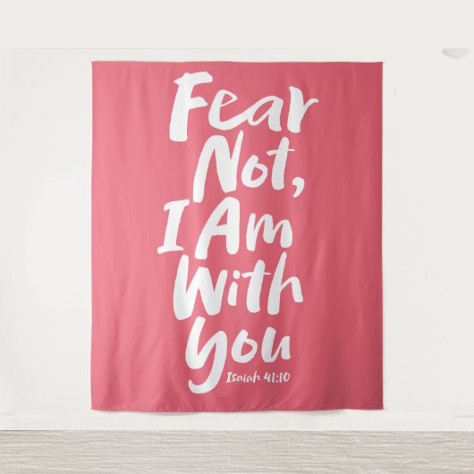 IK BEN BIJ U Christelijk geloof God Jezus Wandkleed (Voorkant)