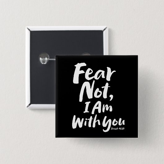 IK BEN BIJ U - GodshoopGod Jezus Vierkante Button 5,1 Cm (Voorkant /achterkant)