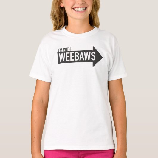 Ik ben bij weebaws t-shirt (Voorkant)