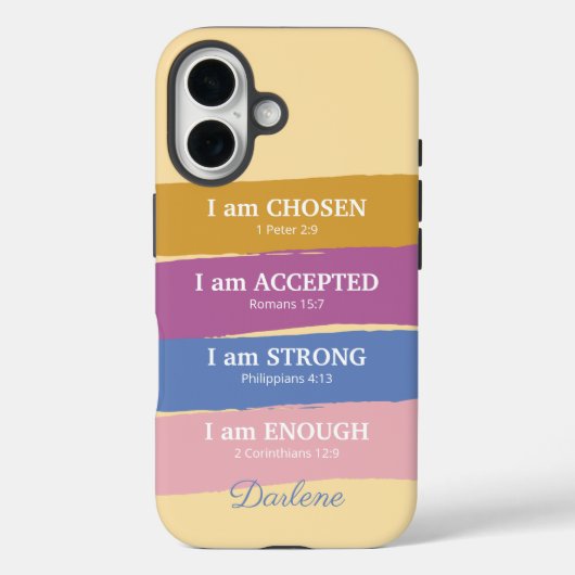 Ik ben Bijbelverzen gepersonaliseerd Case-Mate iPhone Case (Achterkant)