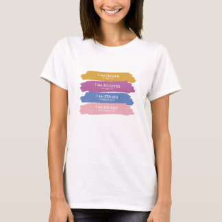 Ik ben Bijbelverzen kleurrijk T-shirt