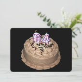 Ik ben bijna 64.. Birthday Invitation Card Kaart (Staand voorkant)