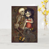 "Ik ben bijna bij je" Wenskaart Kaart (Gele Bloem)