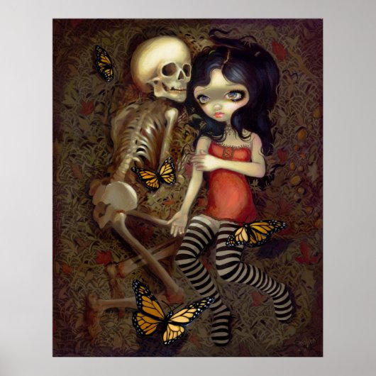 Ik ben bijna bijna met je ART PRINT skelet gothic (Voorkant)