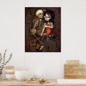 Ik ben bijna bijna met je ART PRINT skelet gothic (Keuken)