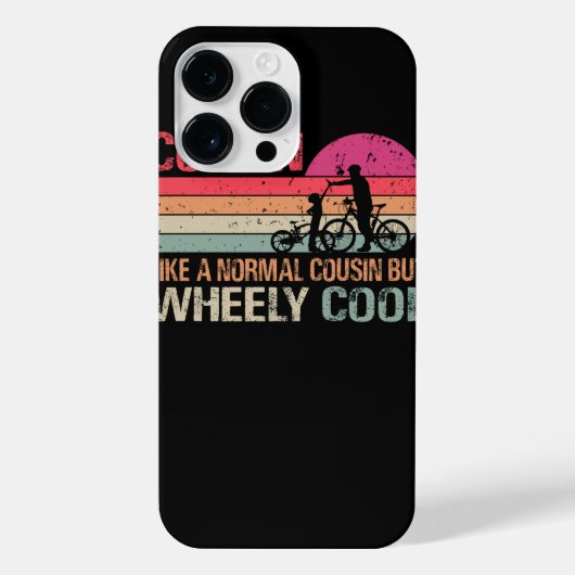 Ik ben Biker Cousin Fathers Day Wheely Cooler bicy iPhone Hoesje (Achterkant)