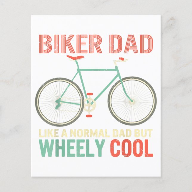 Ik ben Biker Dad Day Wheely Cooler fiets Bi (Voorkant)