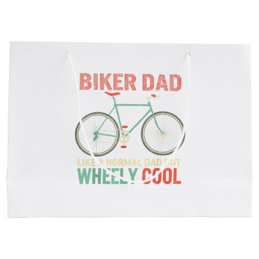 Ik ben Biker Dad Day Wheely Cooler fiets Bi Groot Cadeauzakje (Achterkant)