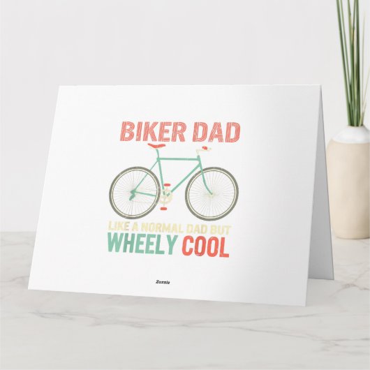 Ik ben Biker Dad Day Wheely Cooler fiets Bi Kaart (Achterkant)