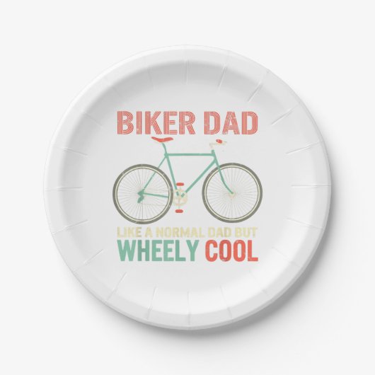 Ik ben Biker Dad Day Wheely Cooler fiets Bi Papieren Bordje (Voorkant)