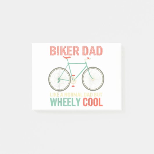 Ik ben Biker Dad Day Wheely Cooler fiets Bi Post-it® Notes (Voorkant)