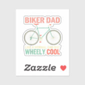Ik ben Biker Dad Day Wheely Cooler fiets Bi Sticker (Vel)