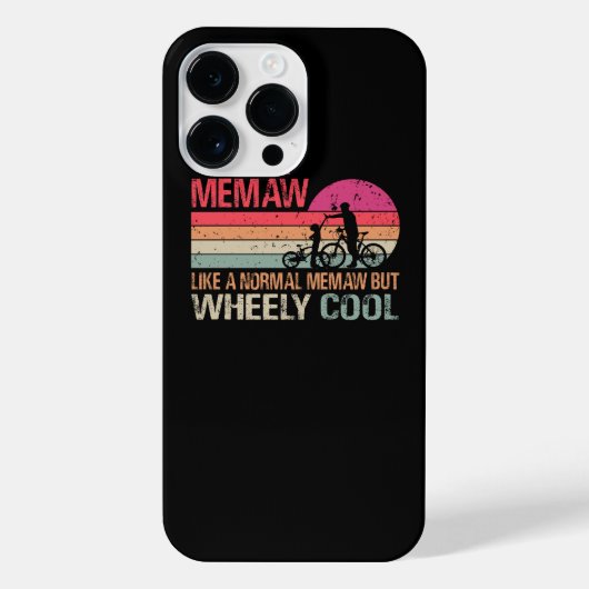 Ik ben Biker Memaw Fathers Day Wheely Cooler fiets iPhone Hoesje (Achterkant)