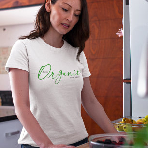 Ik ben biologisch Elegant Minimale handgeschreve T-shirt