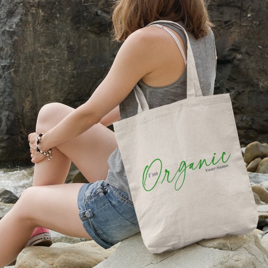 Ik ben biologisch | Elegant Minimale handgeschreve Tote Bag