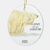 Ik ben bipolair wat je Super Power Polar Beer Fun Keramisch Ornament (Links)