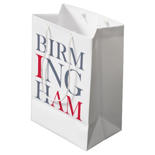Ik ben Birmingham Gift Bag Medium Cadeauzakje (Achterkant Gekanteld)