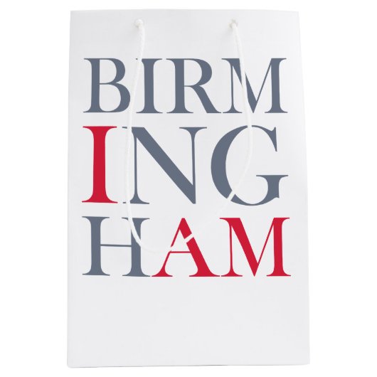 Ik ben Birmingham Gift Bag Medium Cadeauzakje (Voorkant)