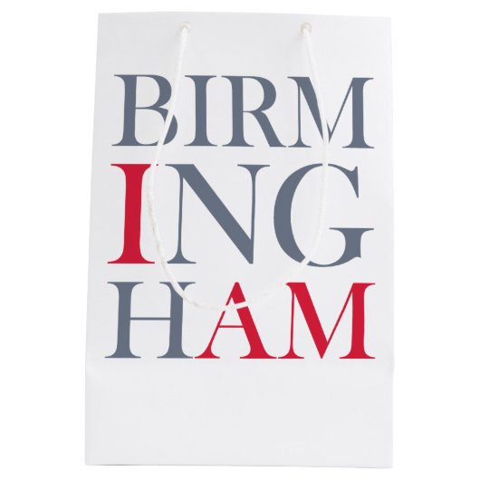 Ik ben Birmingham Gift Bag Medium Cadeauzakje (Achterkant)