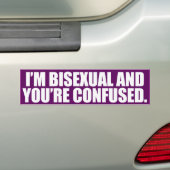 IK BEN BISEXUEEL EN JE BENT VERTROUWD -.png Bumpersticker (Op auto)