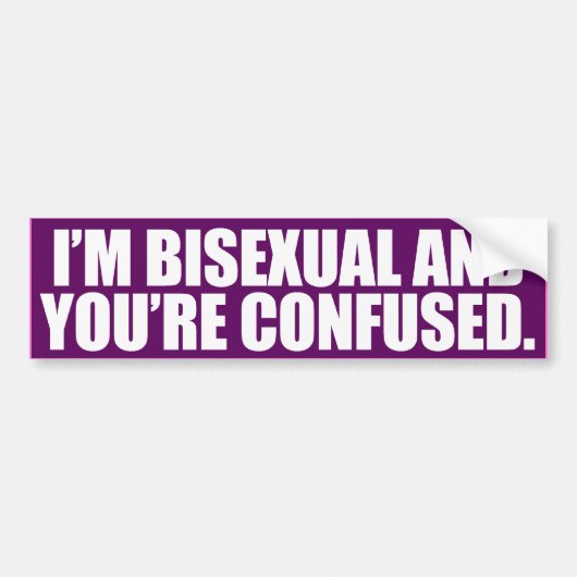 IK BEN BISEXUEEL EN JE BENT VERTROUWD -.png Bumpersticker (Voorkant)
