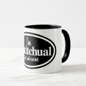 "Ik ben Bistitchual - Ik brei en haak" mok (Voorkant rechts)