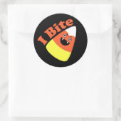 Ik ben Bite Halloween Candy Corn Vampire Ronde Sticker (Tas)