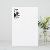 Ik ben Black Cat Stationery Briefpapier (Staand voorkant)