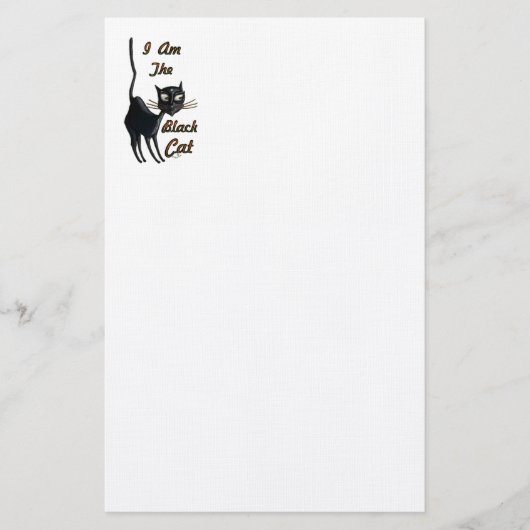 Ik ben Black Cat Stationery Briefpapier (Voorkant)