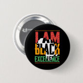 Ik ben Black Excellence Afro Pride Juneteenth Ronde Button 5,7 Cm (Voorkant /achterkant)