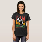 Ik ben Black Excellence Afro Pride Juneteenth T-shirt (Voorkant volledig)