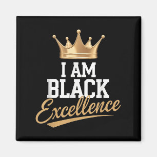 Ik ben Black Excellence Black Geschiedenis Afro Mo Magneet