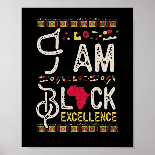 Ik ben Black Excellence Black History Poster (Voorkant)