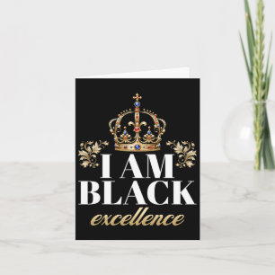 Ik ben Black Excellence King Afro-Amerikaanse gesc Kaart
