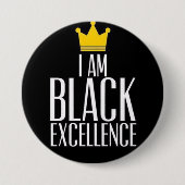 Ik ben Black Excellence Ronde Button 7,6 Cm (Voorkant)