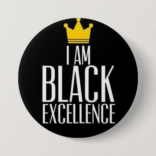 Ik ben Black Excellence Ronde Button 7,6 Cm (Voorkant)
