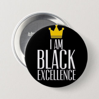 Ik ben Black Excellence Ronde Button 7,6 Cm