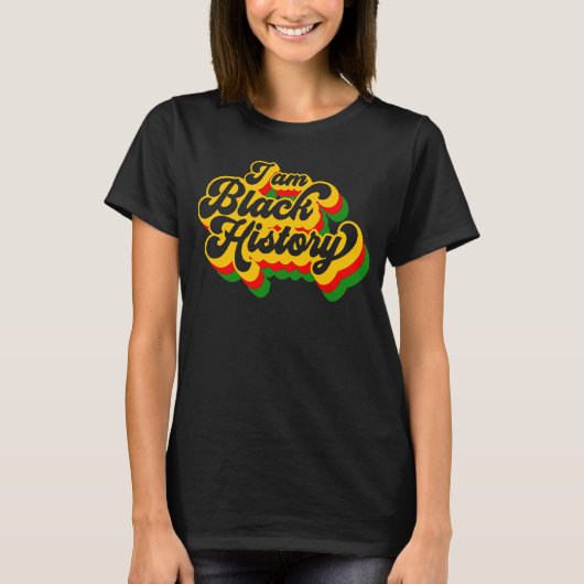 Ik ben Black History African Pride His Black T-shirt (Voorkant)